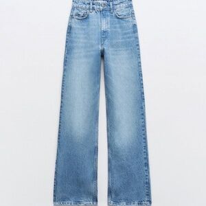 HIGH-WAISTED FULL LENGTH JEANS (ZARA)